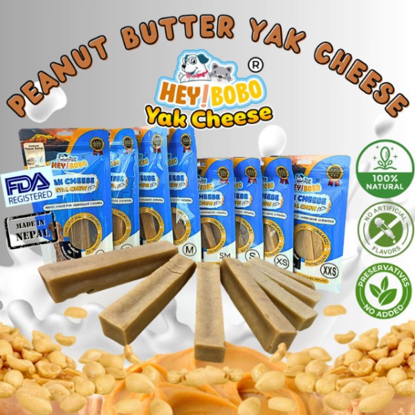 HEY!BOBO Yak Cheese Chew Peanut Butter -M