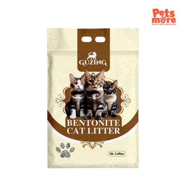 GUZING 10L Coffee Bentonite Cat Litter