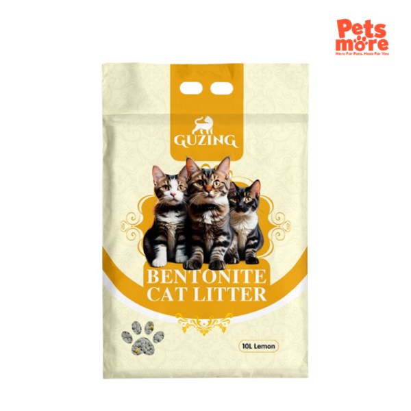 GUZING 10L Lemon Bentonite Cat Litter