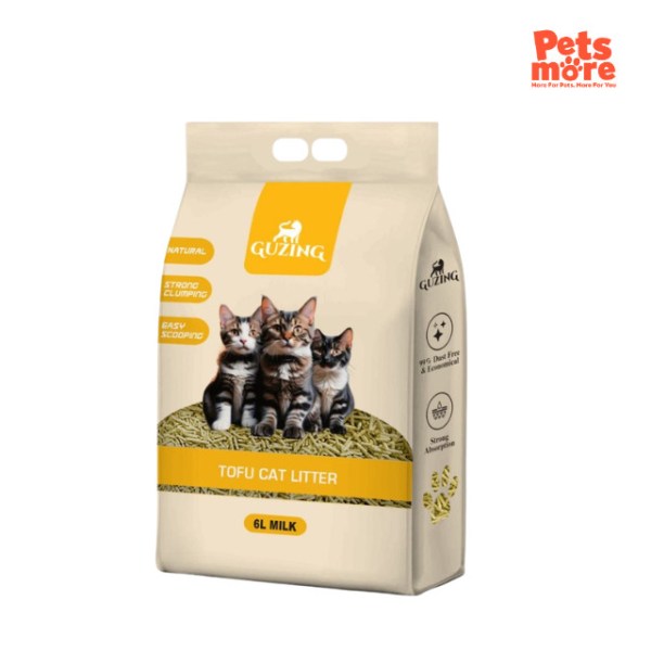 GUZING 6L Milk Tofu Cat Litter