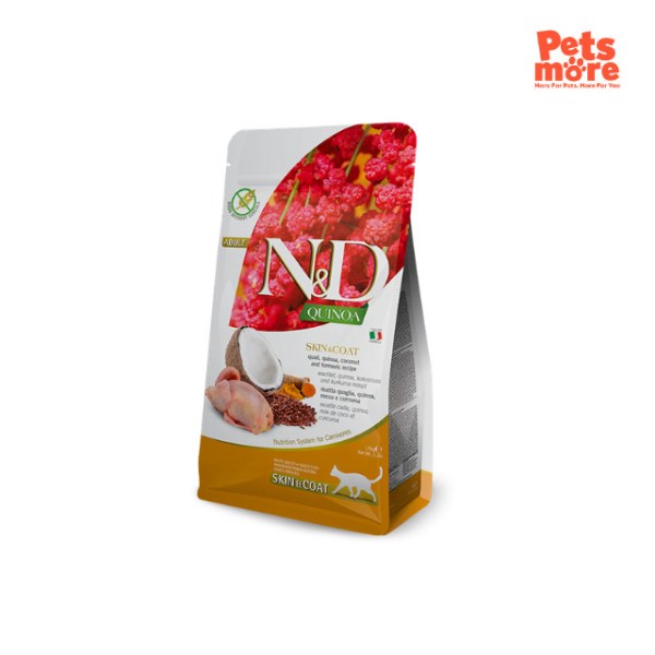 FARMINA N&D Quinoa Skin & Coat Quail Adult Cat 1.5Kg