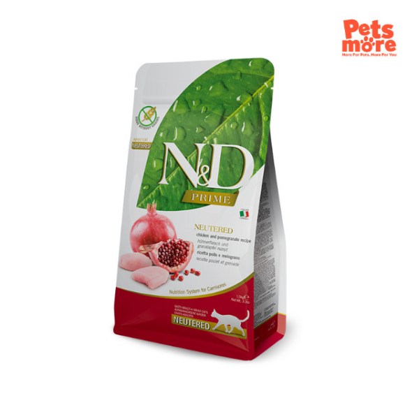 FARMINA N&D Prime Chicken & Pomegranate Neutered Adult Cat 1.5Kg