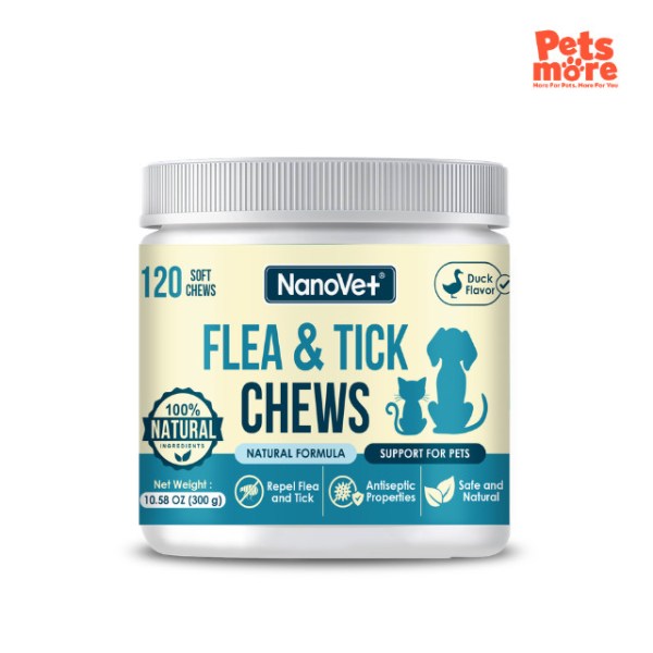 NANOVET Chews Flea & Tick Bites - 120chew