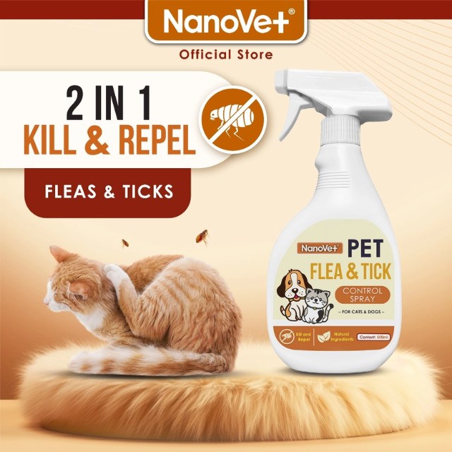 NANOVET Flea & Tick Spray 500ml - Image 2