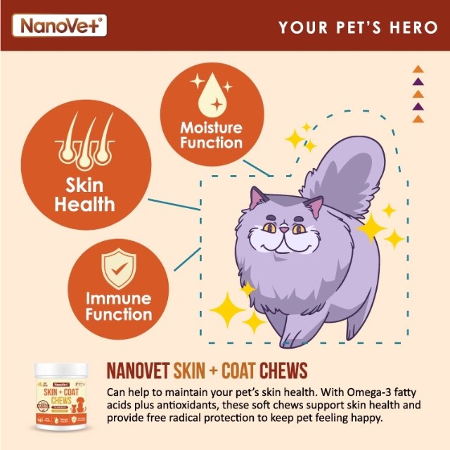 NANOVET Chews skin and coat Salmon Bites - 120chew - Image 2