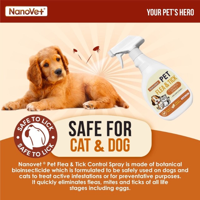 NANOVET Flea & Tick Spray 500ml - Image 3