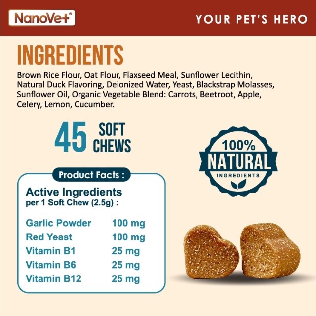 NANOVET Chews Flea & Tick Bites - 120chew - Image 3