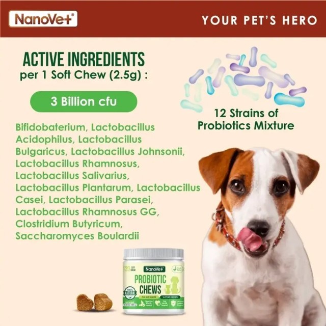 NANOVET Chews Probiotic Bites - 45chew - Image 3