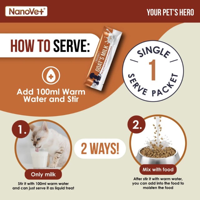 NANOVET Goat Milk Powder 3g x 20Sachet - Image 3