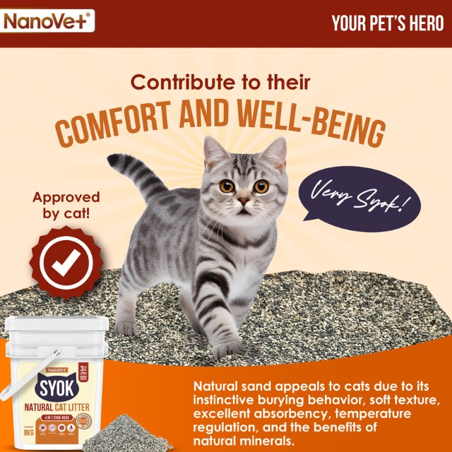 NANOVET Syok Natural Cat Litter 8kg - Image 3