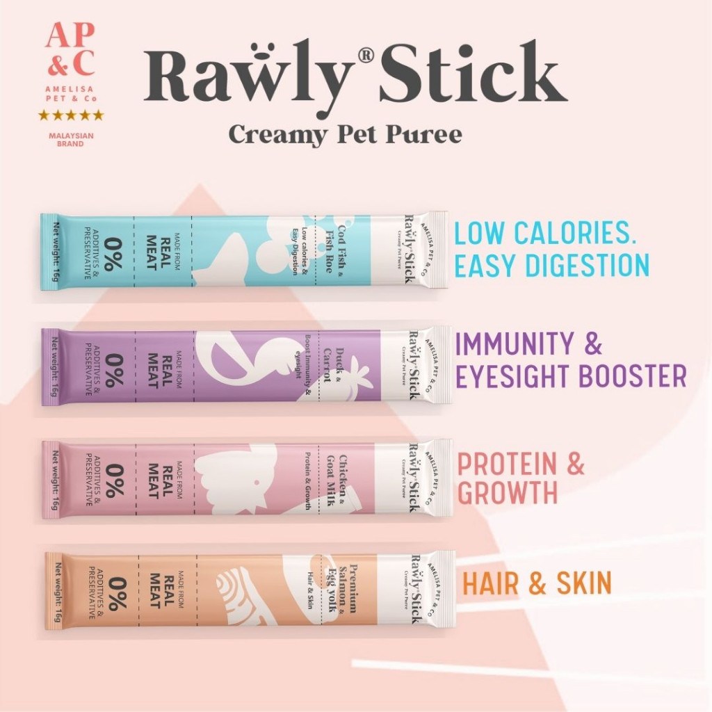 Amelisa Pet & Co. Rawly Stick Pet Puree 16g (25 Stick/Box) - Image 5