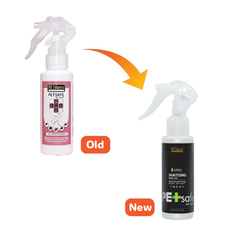 Petdiatric AD Nano Petsafe Spray Apple Dry Shampoo for Cats & Dogs (100ml) - Image 2