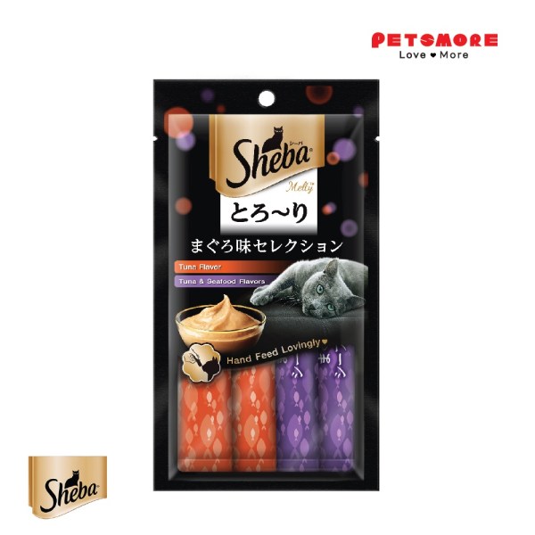 Sheba Melty Cat Snack - Tuna & Tuna and Seafood 48g (12gx4) X 1 PACK
