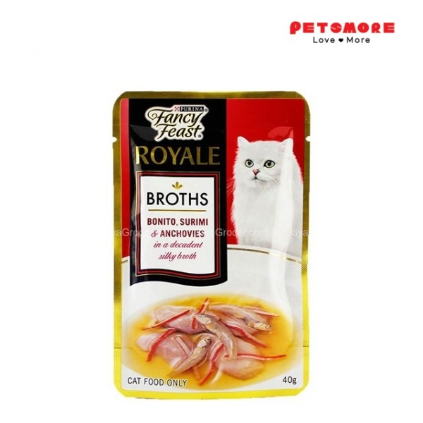Fancy Feast Royale Broths Bonito, Surimi & Anchovy - 40g