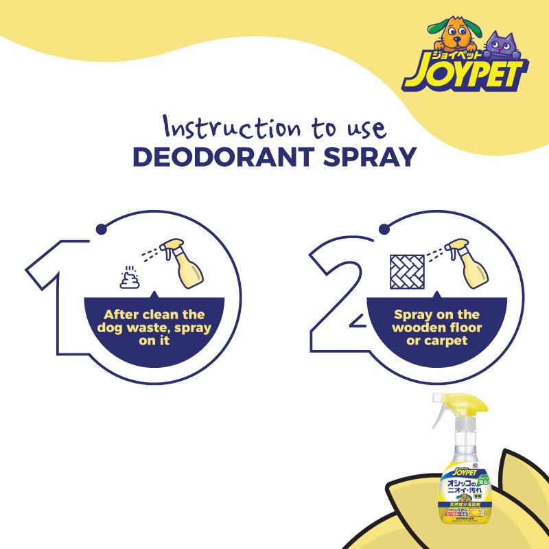 JOYPET Natural Deodorant Spray For Dog Urine Odor & Stain 270ml - Image 3