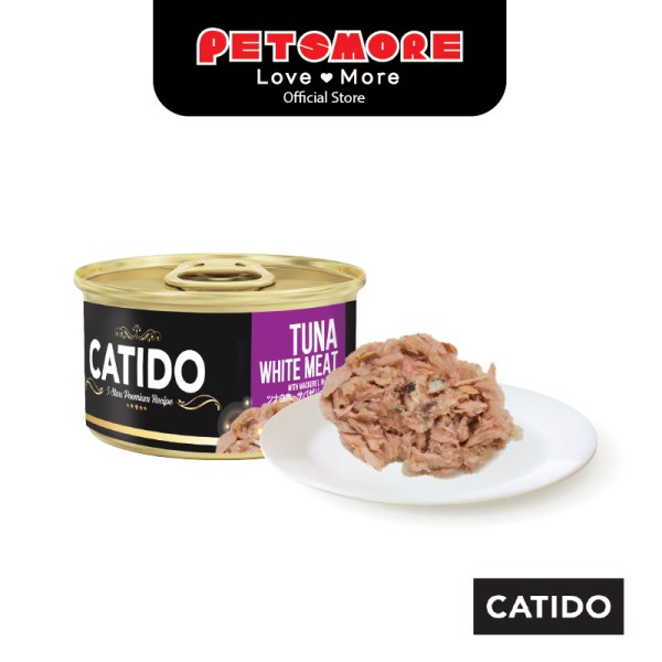 CATIDO Tuna White Meat with Mackerel in Jelly (80g) Cat Wet Food Makanan Kucing