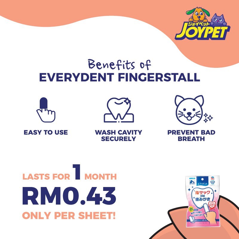 JOYPET Everydent Fingerstall For Dog Cat Brushing Teeth (35pcs) - Image 3