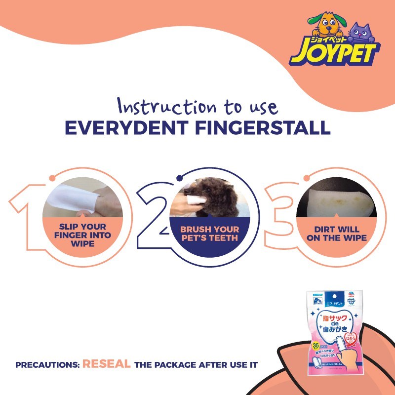 JOYPET Everydent Fingerstall For Dog Cat Brushing Teeth (35pcs) - Image 5