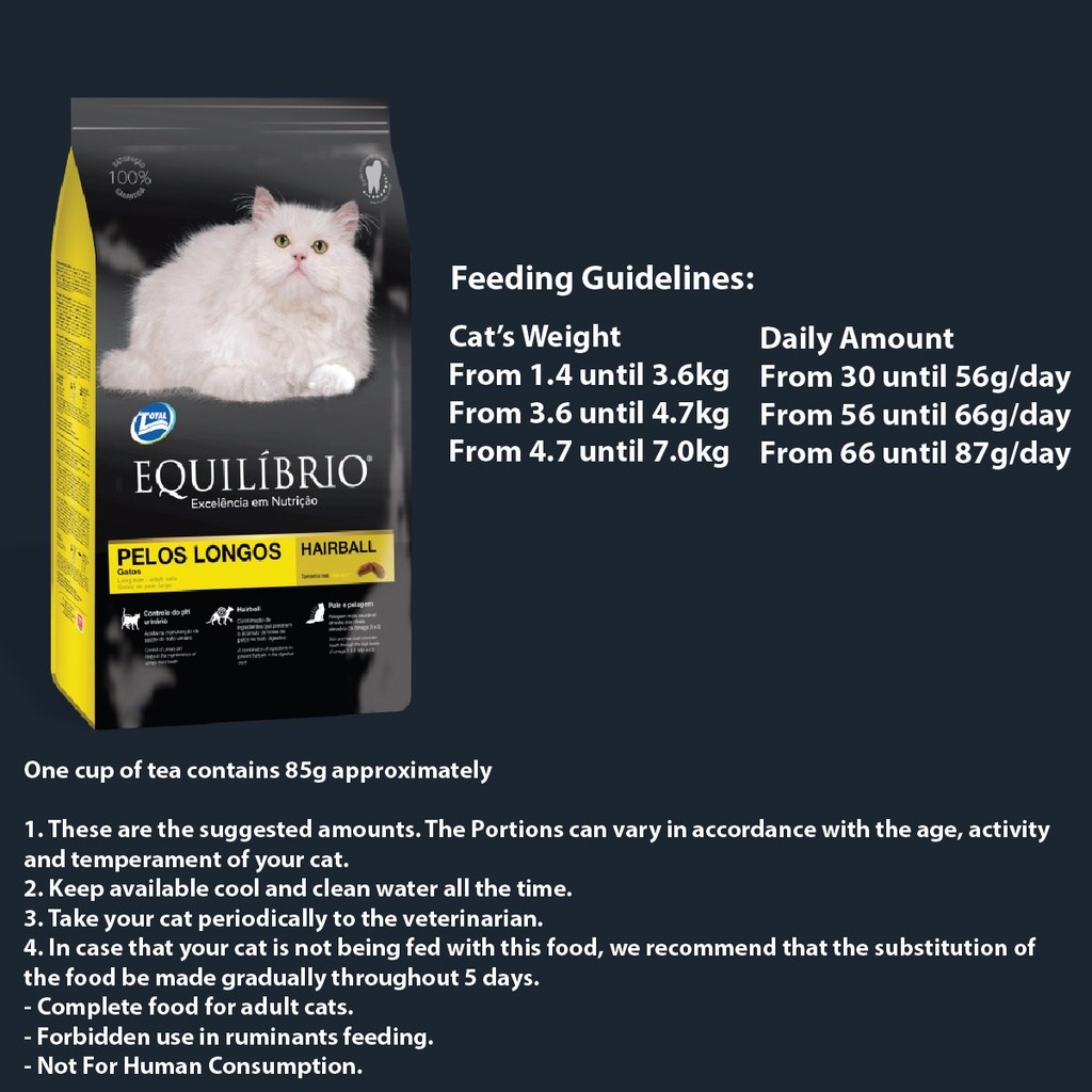 EQUILIBRIO Persian Adult Cats (Hairball) 33/18 1.5kg / Cat Food / Makanan Kucing - Image 3