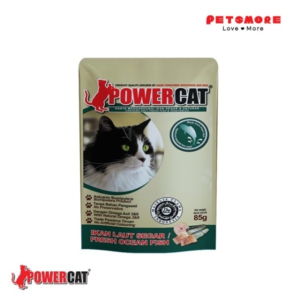 POWER CAT Fresh Ocean Fish (85g x 24pcs) / Cat Food / Cat Wet Food / Makanan Kucing