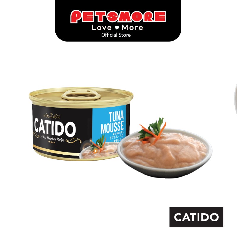 CATIDO Tuna Mousse with Goat Milk 80g Cat Wet Food Makanan Kucing - Image 2