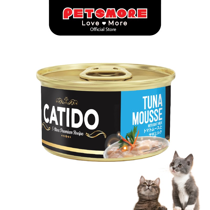 CATIDO Tuna Mousse with Goat Milk 80g Cat Wet Food Makanan Kucing - Image 3