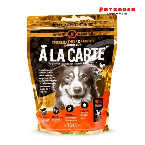 ALA CARTE Grain Free Formula Chicken,Lentils & Seaweed 1.5kg / Dog Food / Dog Dry Food