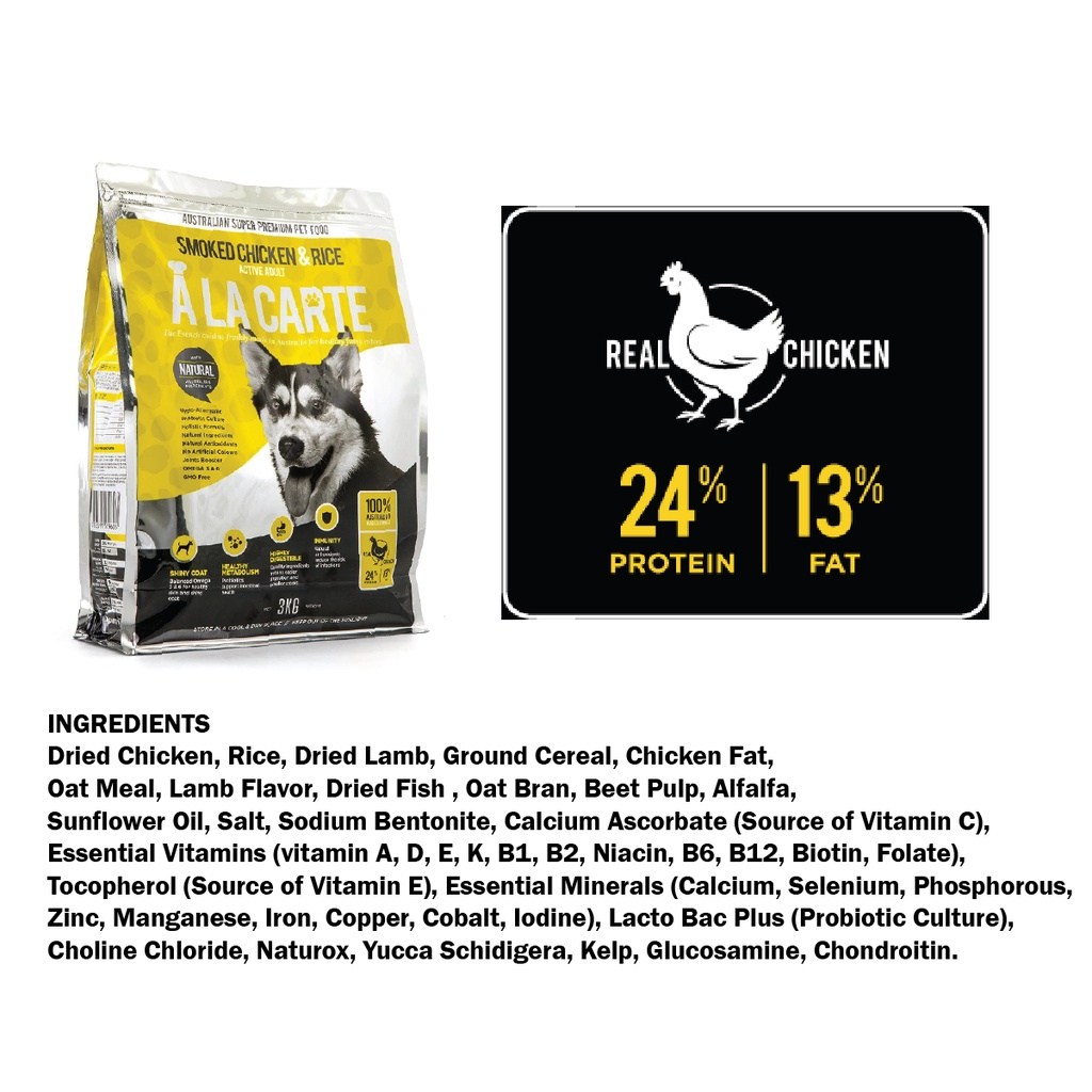 ALA CARTE Dog Chicken & Rice 3kg / Dog Food / Dog Dry Food - Image 3