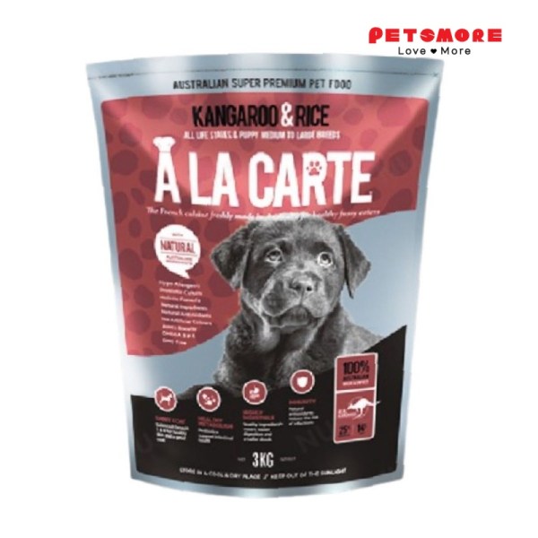 ALA CARTE Puppy and All Life Stages Kangaroo & Rice 3kg / Dog Food / Dog Dry Food
