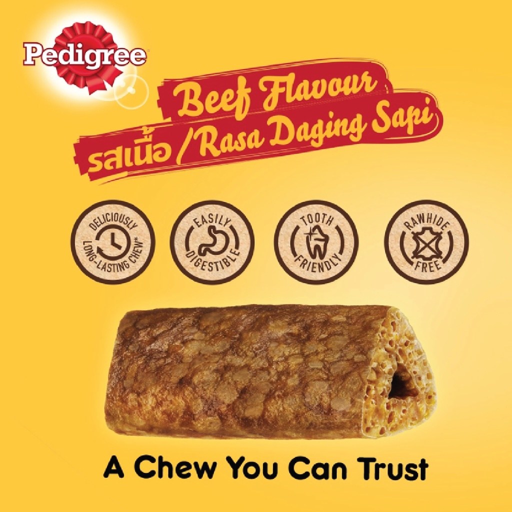 PEDIGREE Good Chew in Beef Flavor 138g Dog Treats for Large Dogs - Image 3