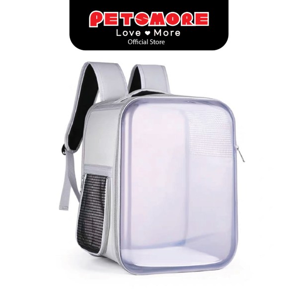 PET-iDO Pet Backpack Breathable Square Transparent - Grey