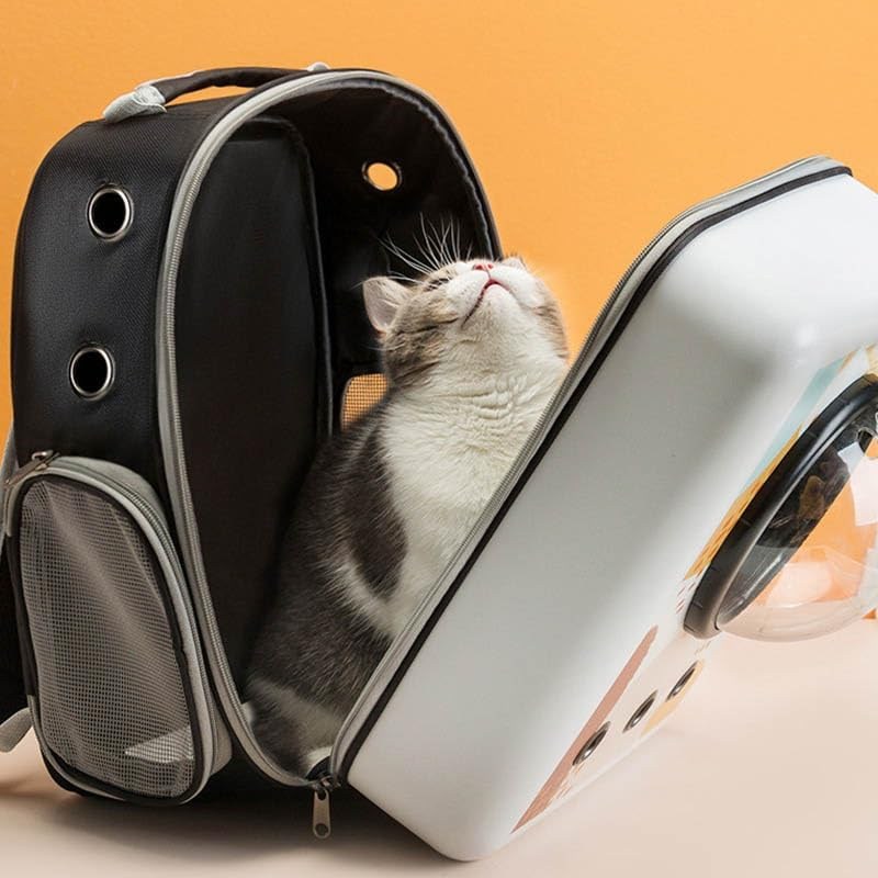 Petido Pet Backpack Square Space Capsule - Black - Image 4