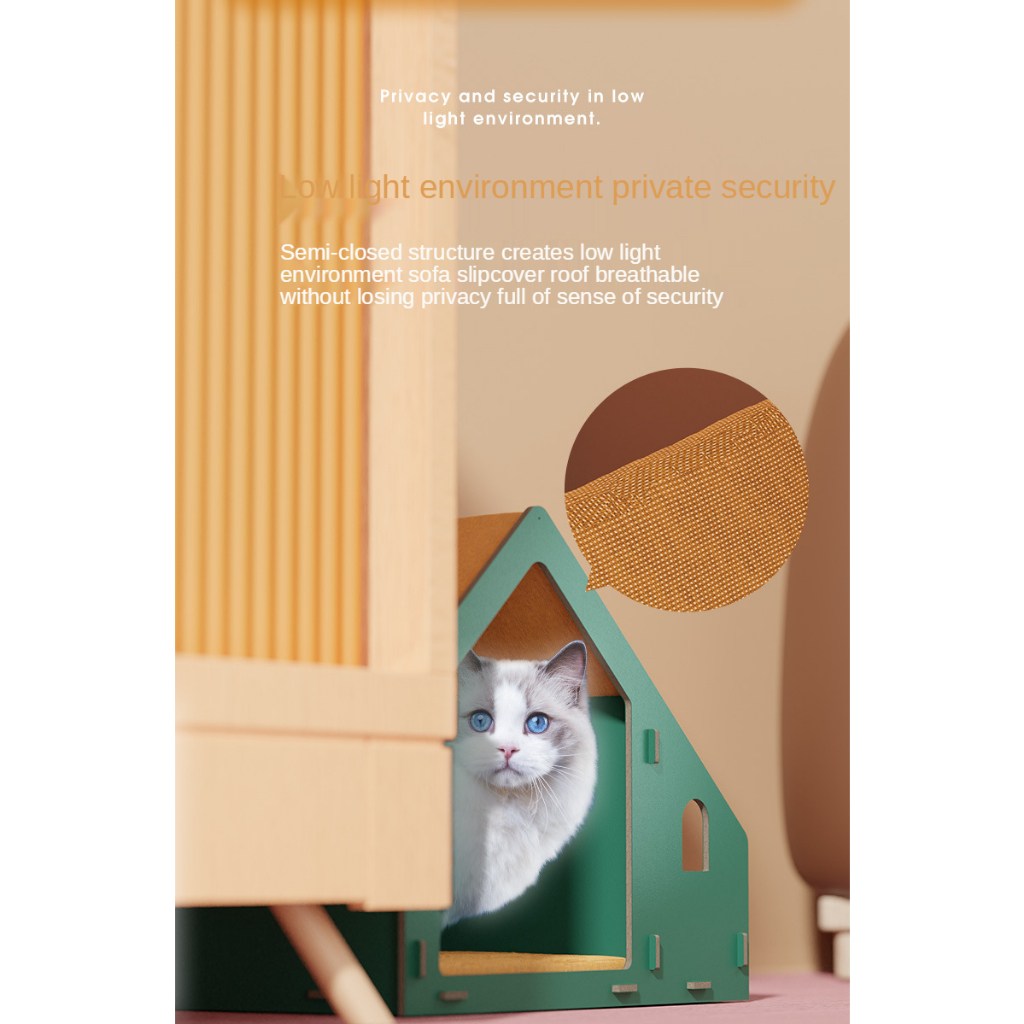 PET-iDO Cat & Small Breed Dog House - Green - Image 6