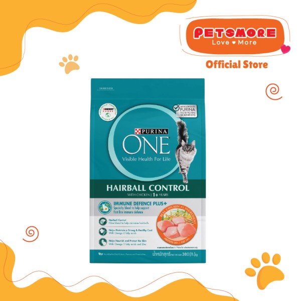 PURINA ONE Hairball Control with Chicken (380g) Cat Dry Food / Makanan Kering Kucing Dewasa