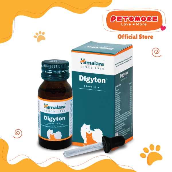 HIMALAYA Digyton Drops (30ml) for Cats & Dogs (Digestive stimulant, Antiflatulent bowel regulator)