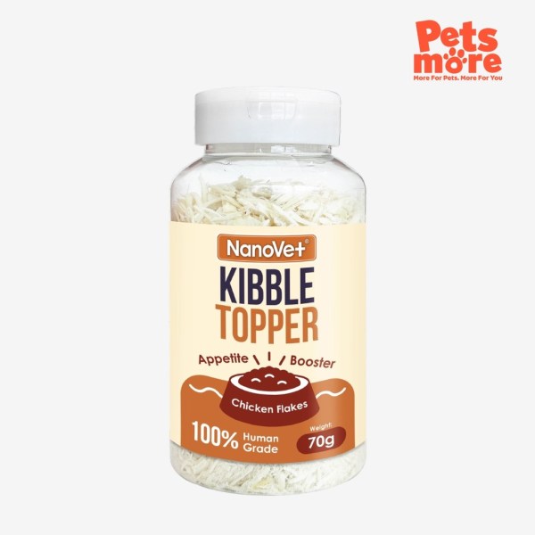 NANOVET Kibble Topper Chicken Flakes 70g Cat/Dog Food