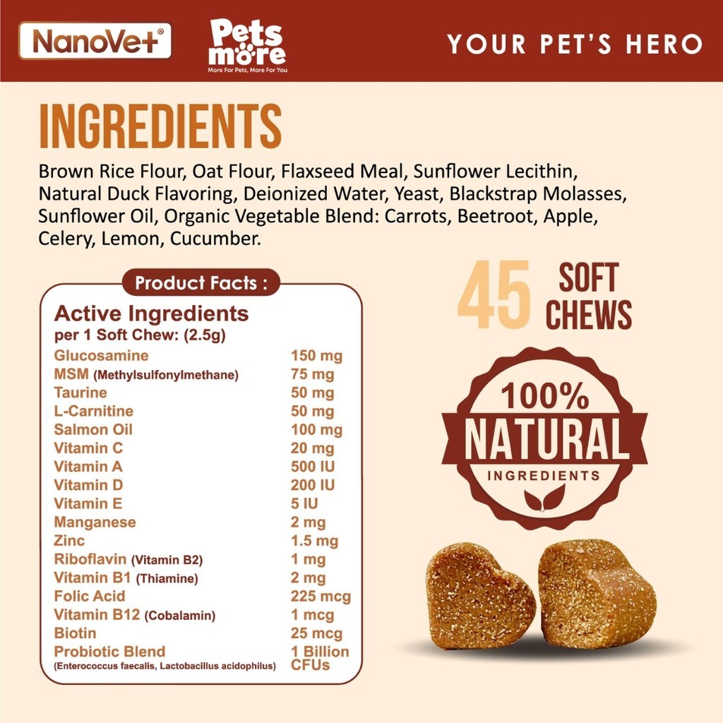 NANOVET Chews Multivitamin - 45chew cat and dog vitamin - Image 5