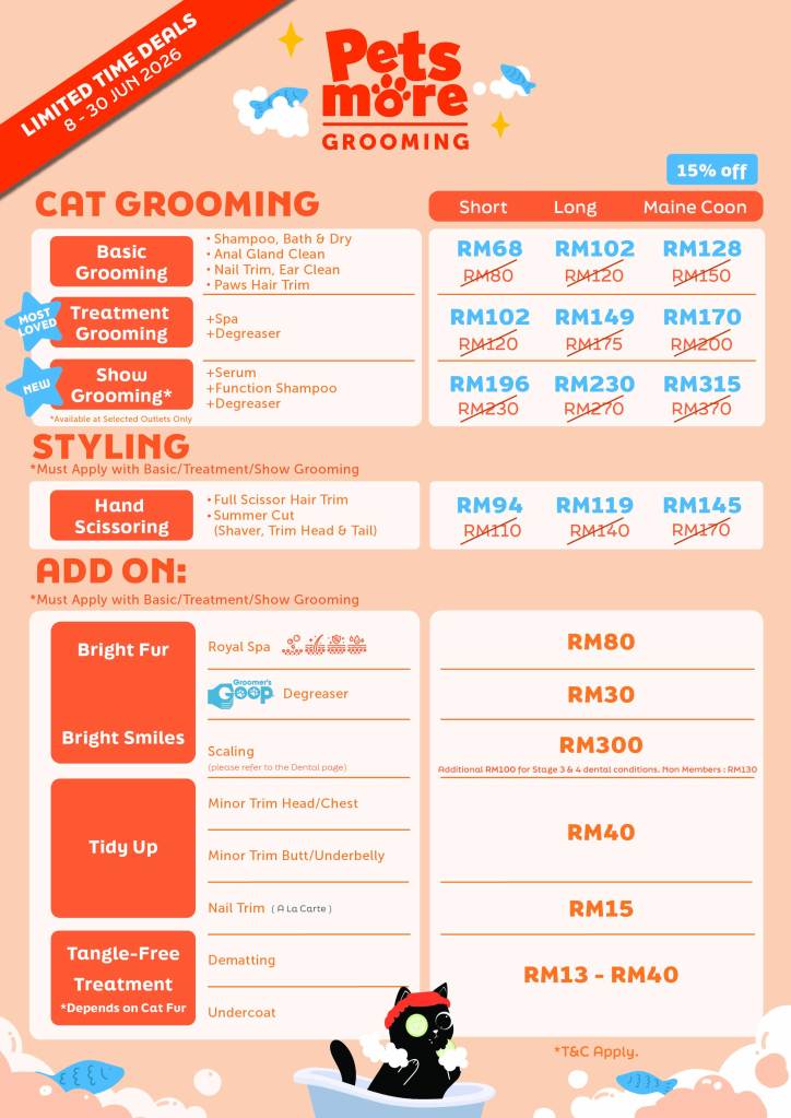 Cat Grooming Menu Promo